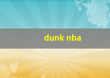 dunk nba